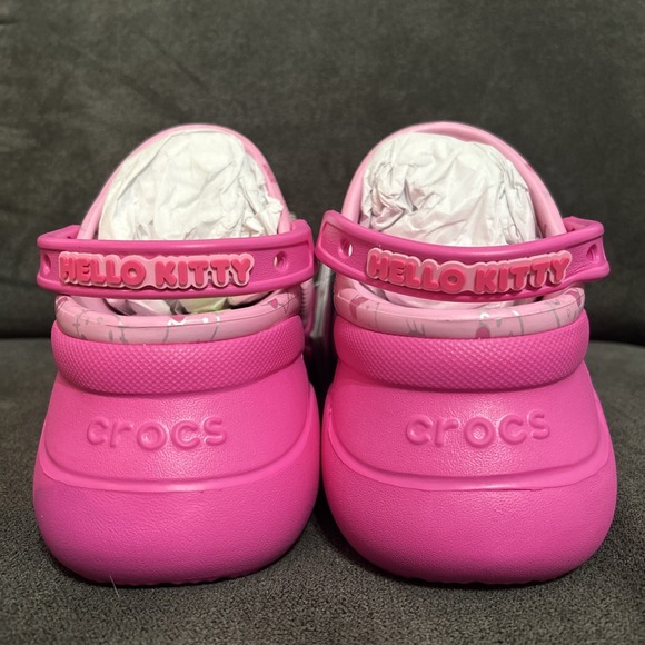 Crocs Hello Kitty Bae Clog Womens 11 Pink Sanrio Platform Sandal Shoe 211199-90H - Picture 4 of 9